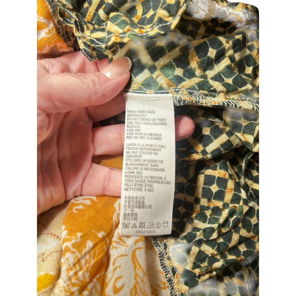 Free People Tiered Mini Dress in Yellow, Cream, Maroon, Black - Picture 6 of 7